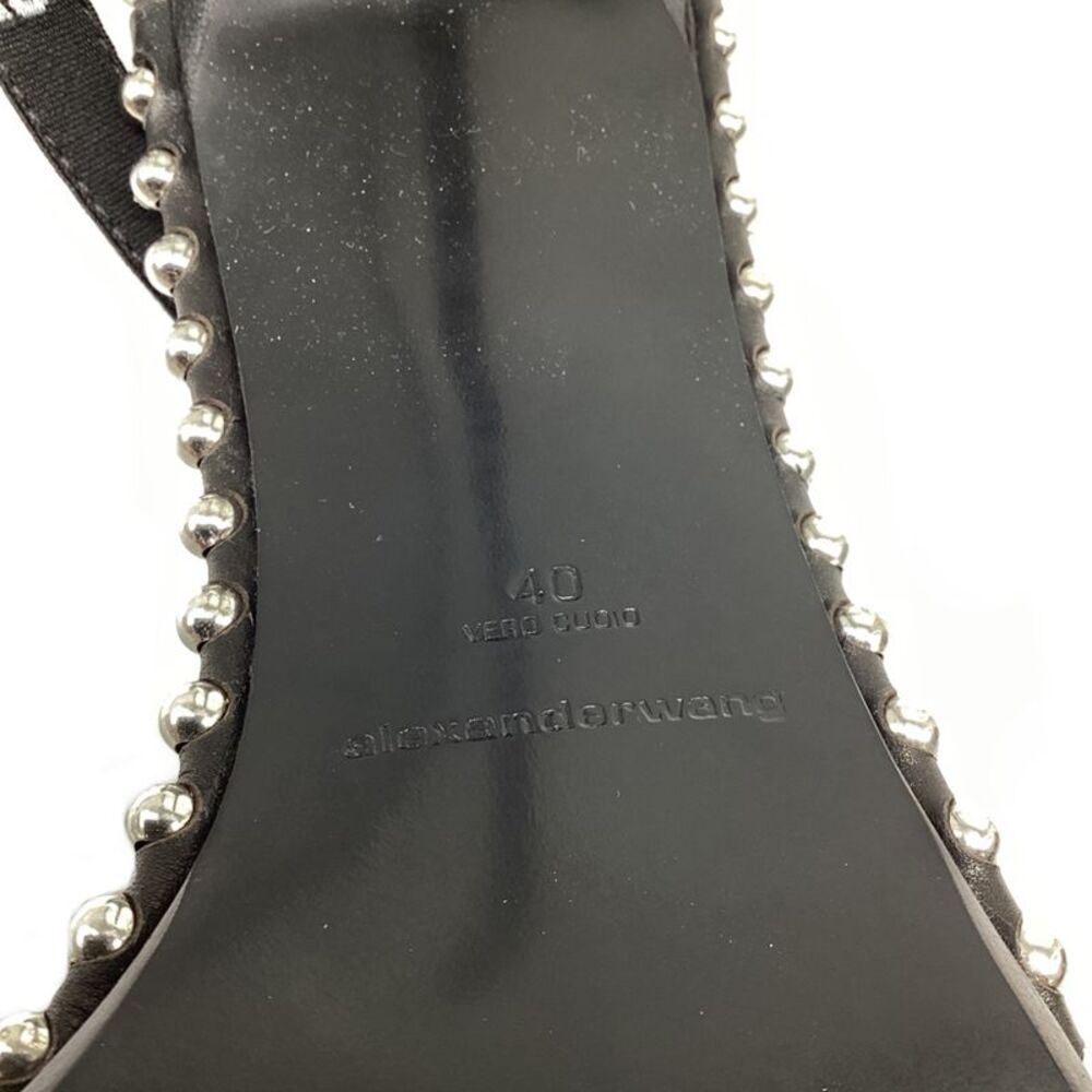 Alexander Wang Nova Studded Slingback Sandal Heels in Black Leather - Picture 8 of 9